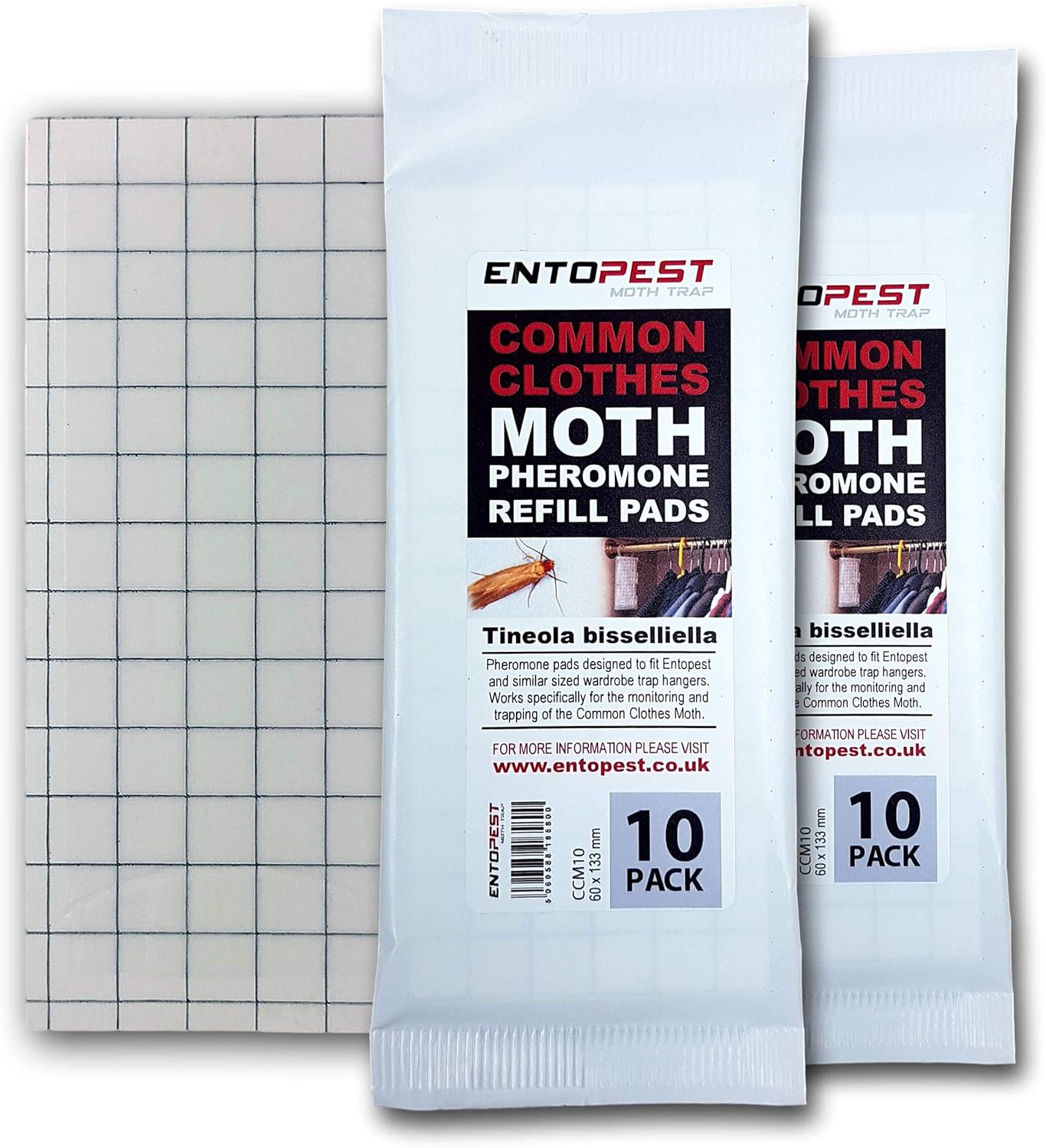 Entopest 20 Pack Pheromone Pads for Common Clothes Moth, Replacement Refill for...