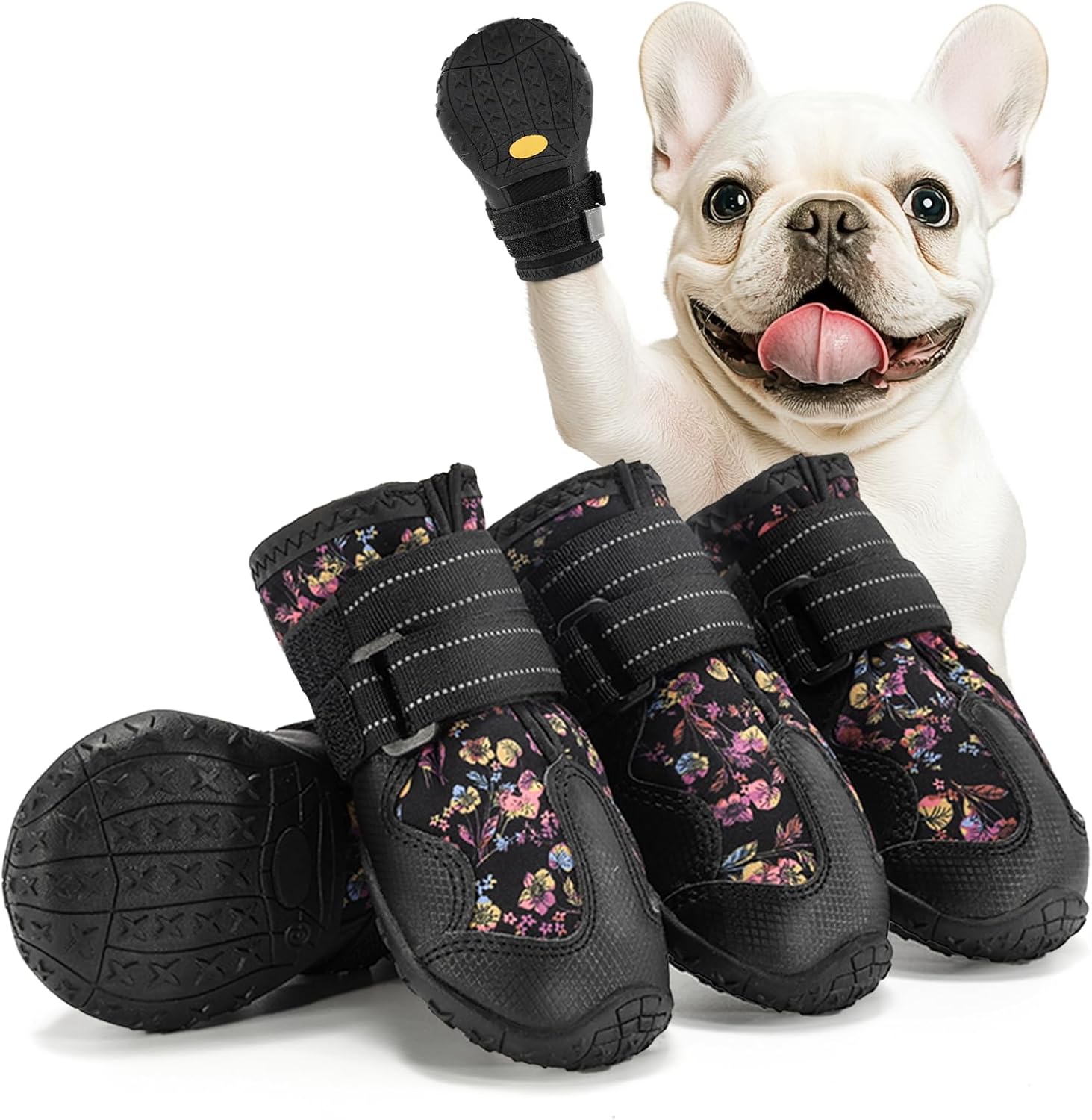 Dog Shoes for Large Dogs, Anti-Slip Dog Boots for Winter Snow, Hot Pavement, Dog...