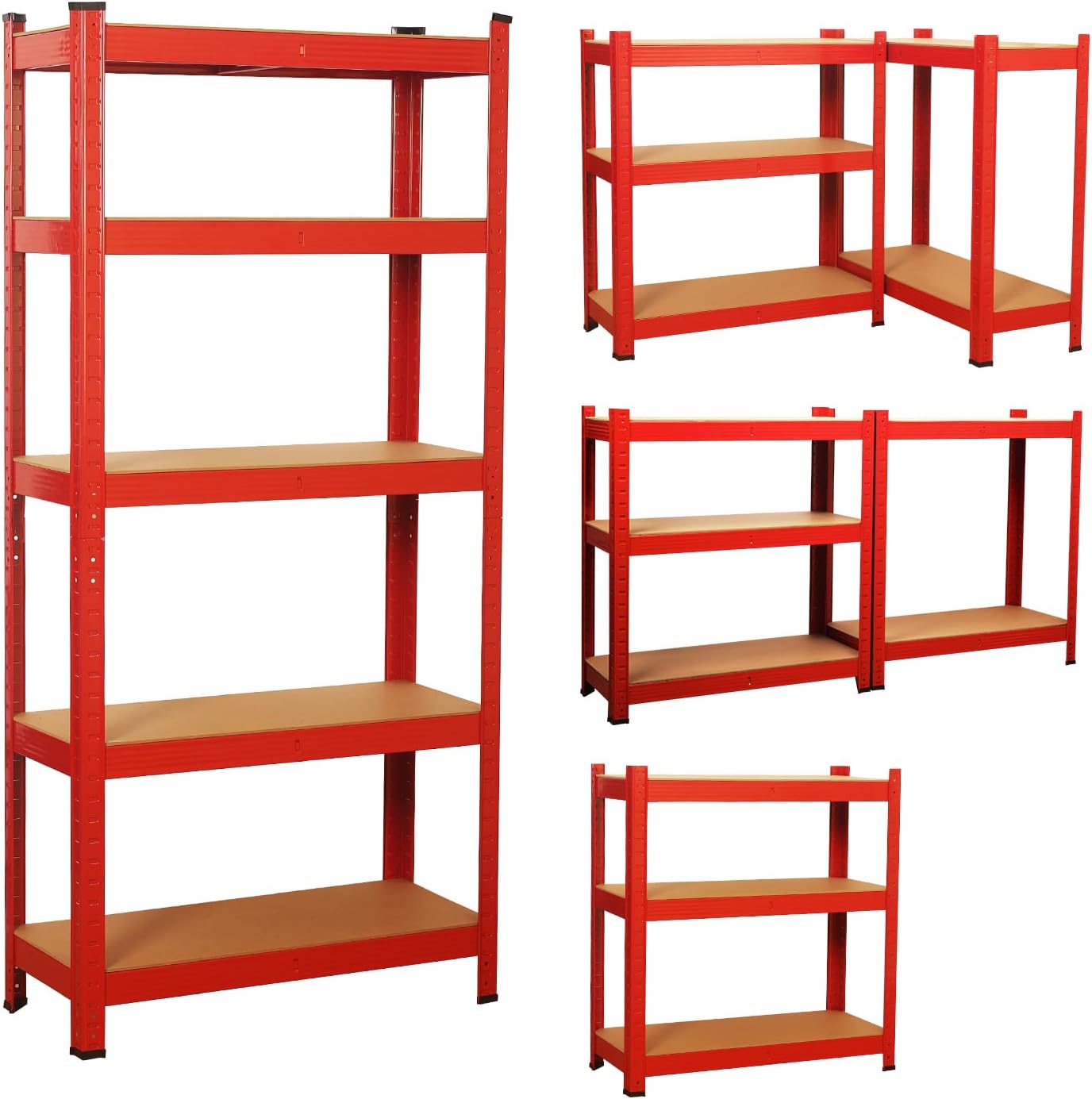COZYBRITE Garage Shelving Units 5 Tier Heavy Duty Shed Storage Racking Shelf Met...