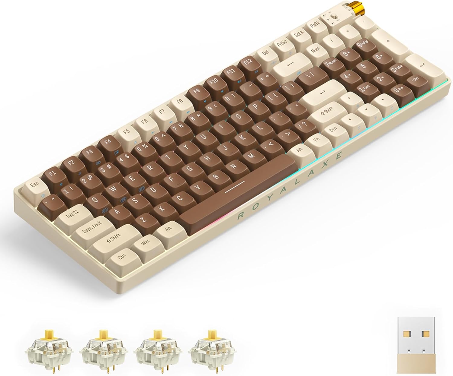 R100 96% Wireless Mechanical Keyboard with Gateron...
