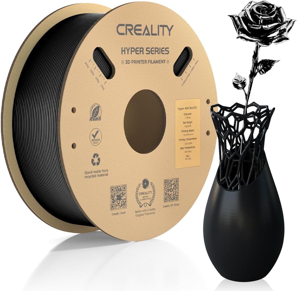 Creality Hyper ABS Filament 1.75mm, 3D Printer Filament ABS for High Temperature...