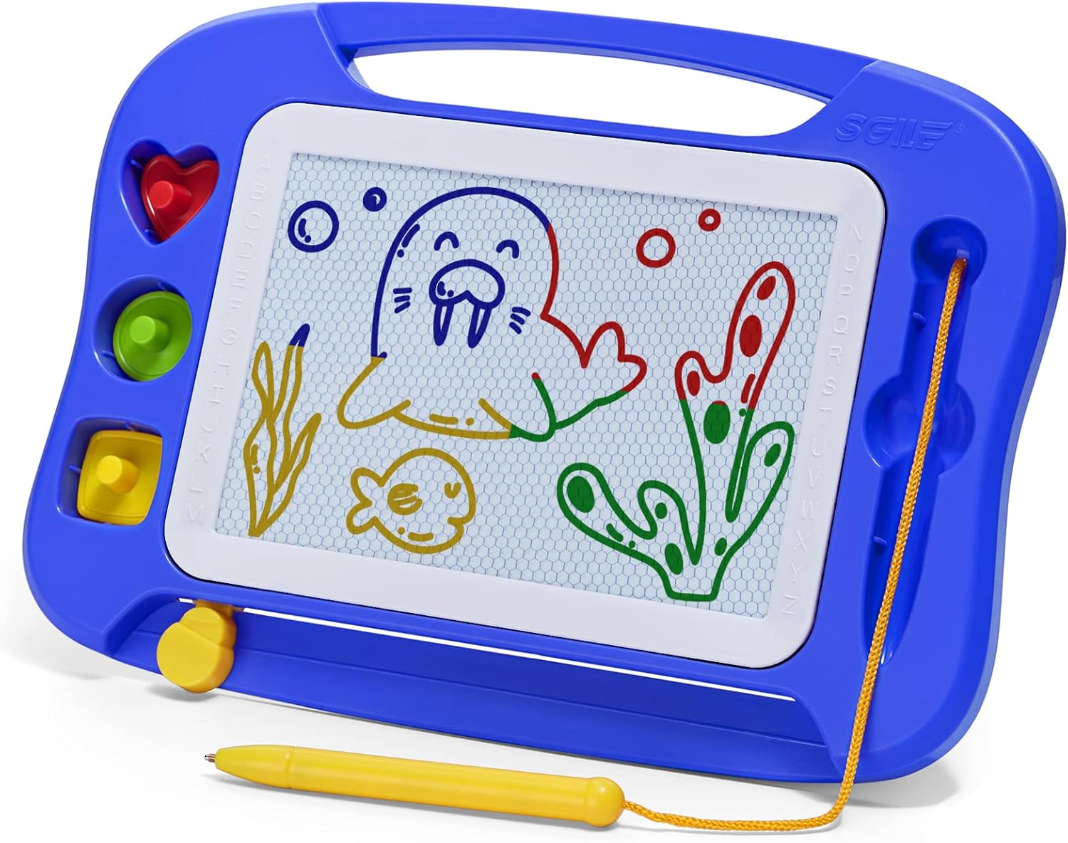 SGILE Magnetic Drawing Board for Kids, Colorful Erasable Doodle Board with Magne...