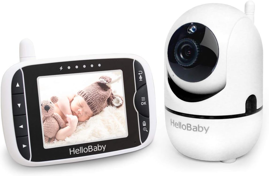 HelloBaby Baby Monitor with Remote Pan-Tilt-Zoom C...