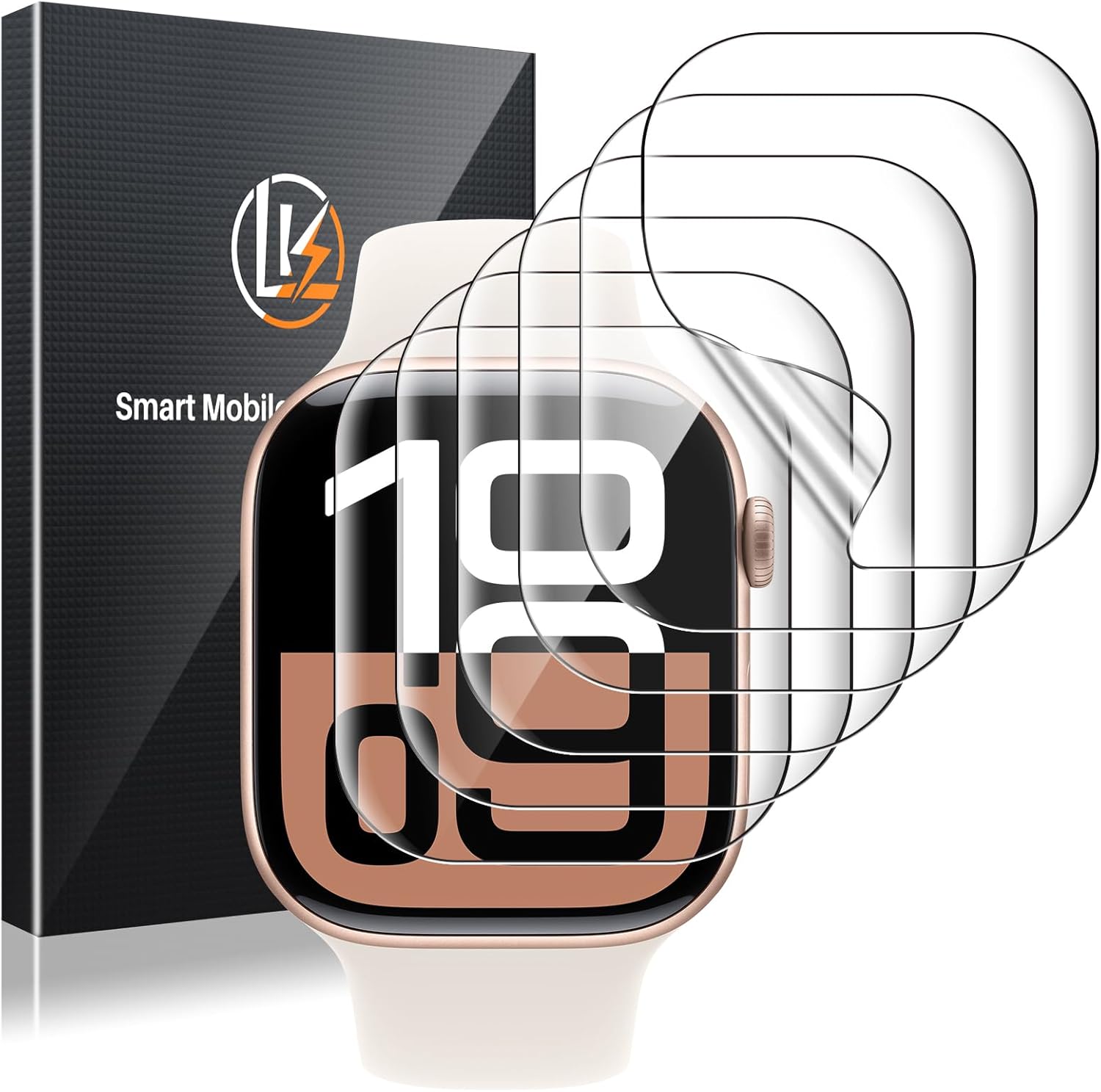 LK 6 Pack for Apple Watch Series 10 Screen Protector 42mm - Anti-Scratch, Self-H...