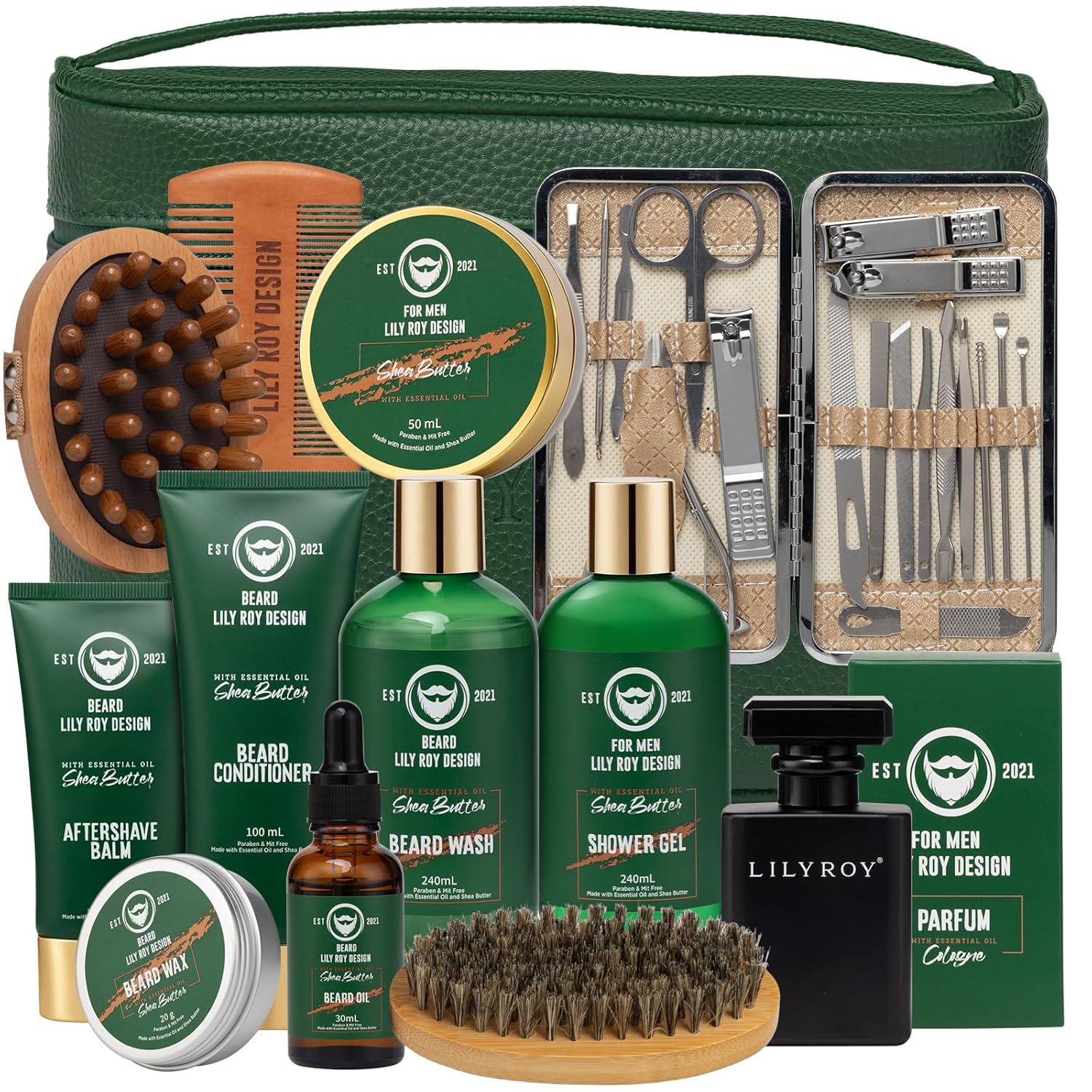 Bath Spa Gift Set Spa Gift Beard Care Kit for Men Father's Day Luxury Bath and B...