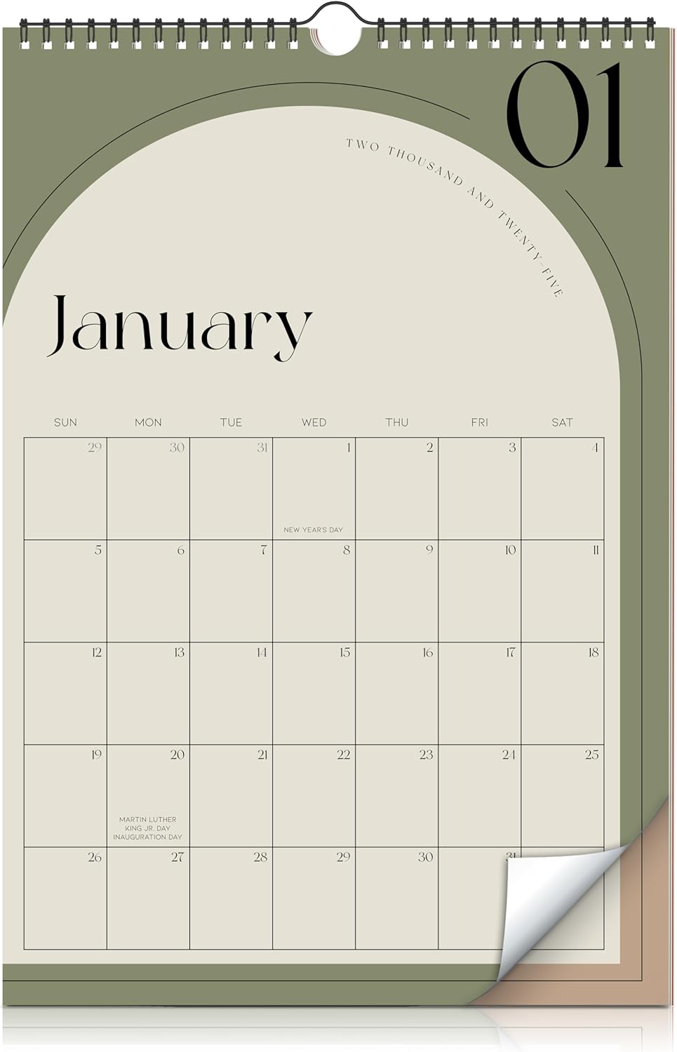 Aesthetic 2025-2026 Wall Calendar - Runs from January 2025 Until July 2026 - The...