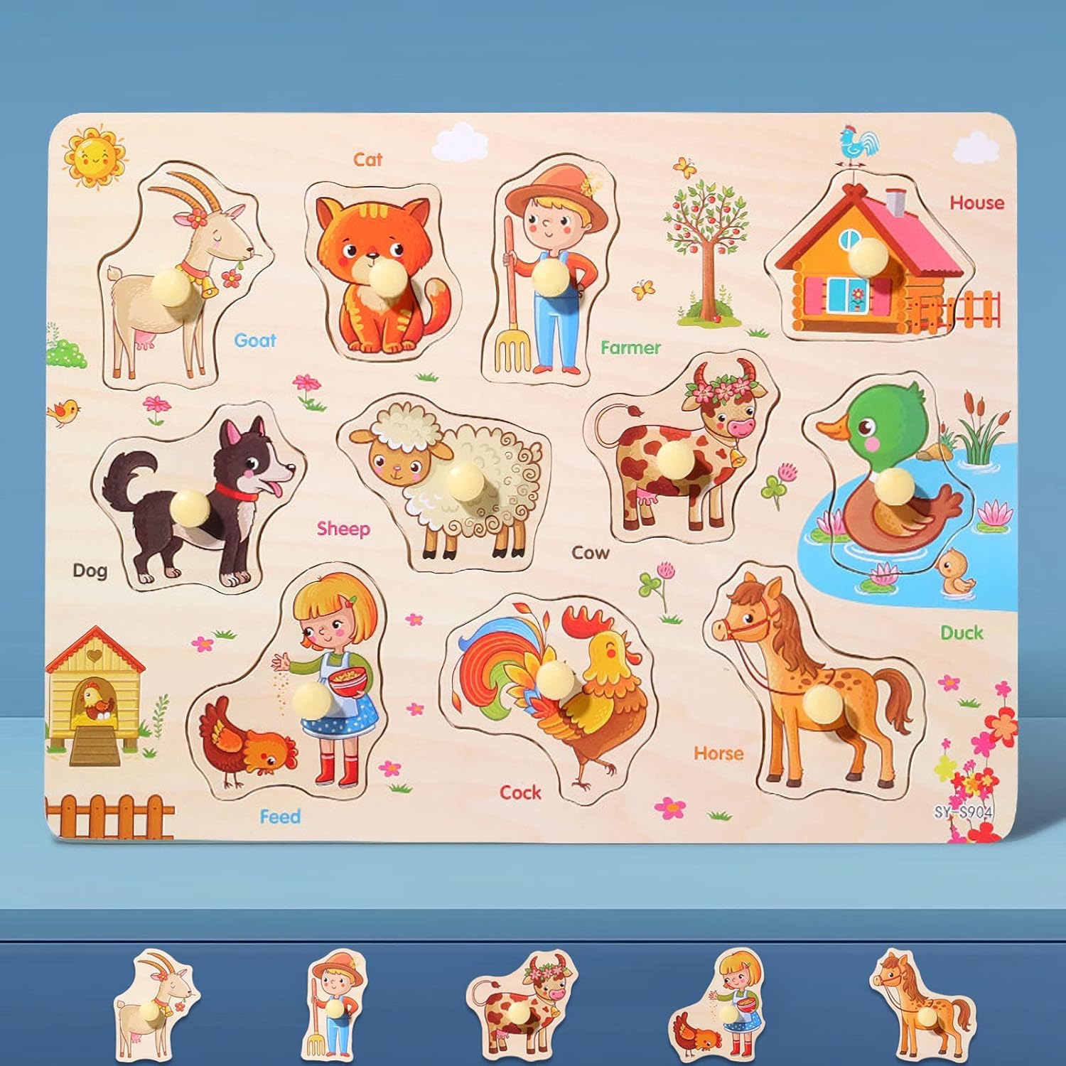 Wooden Jigsaw Puzzles for Kids 3+ Year Olds | Educational Toddler Jigsaws for Gi...