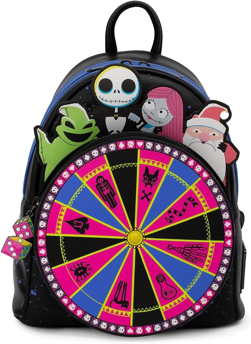 Loungefly Disney Nightmare Before Christmas Oogie Boogie Wheel Womens Double Str...