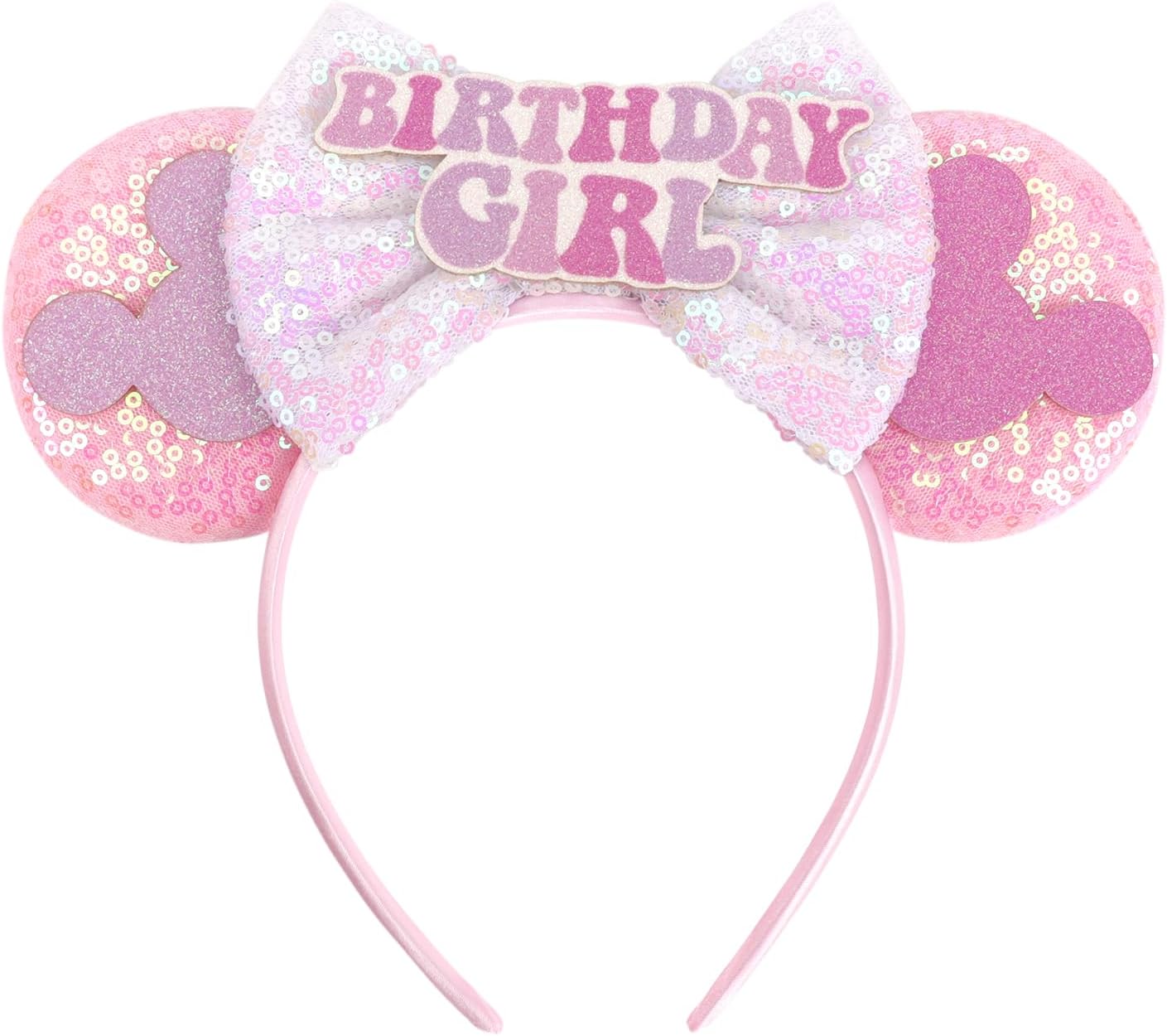 DRESHOW Mouse Ears Bow Headbands Glitter Party Decoration Cosplay Costume for Wo...