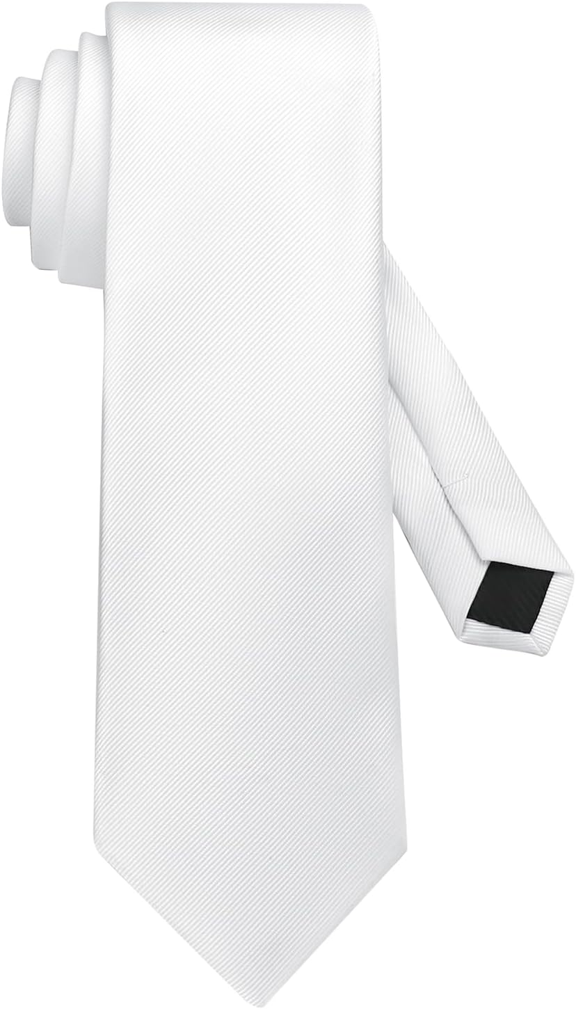 DecTwig Men's Ties Solid Color Formal Neckties 3.15" (8CM) Black Ties For Men 00...