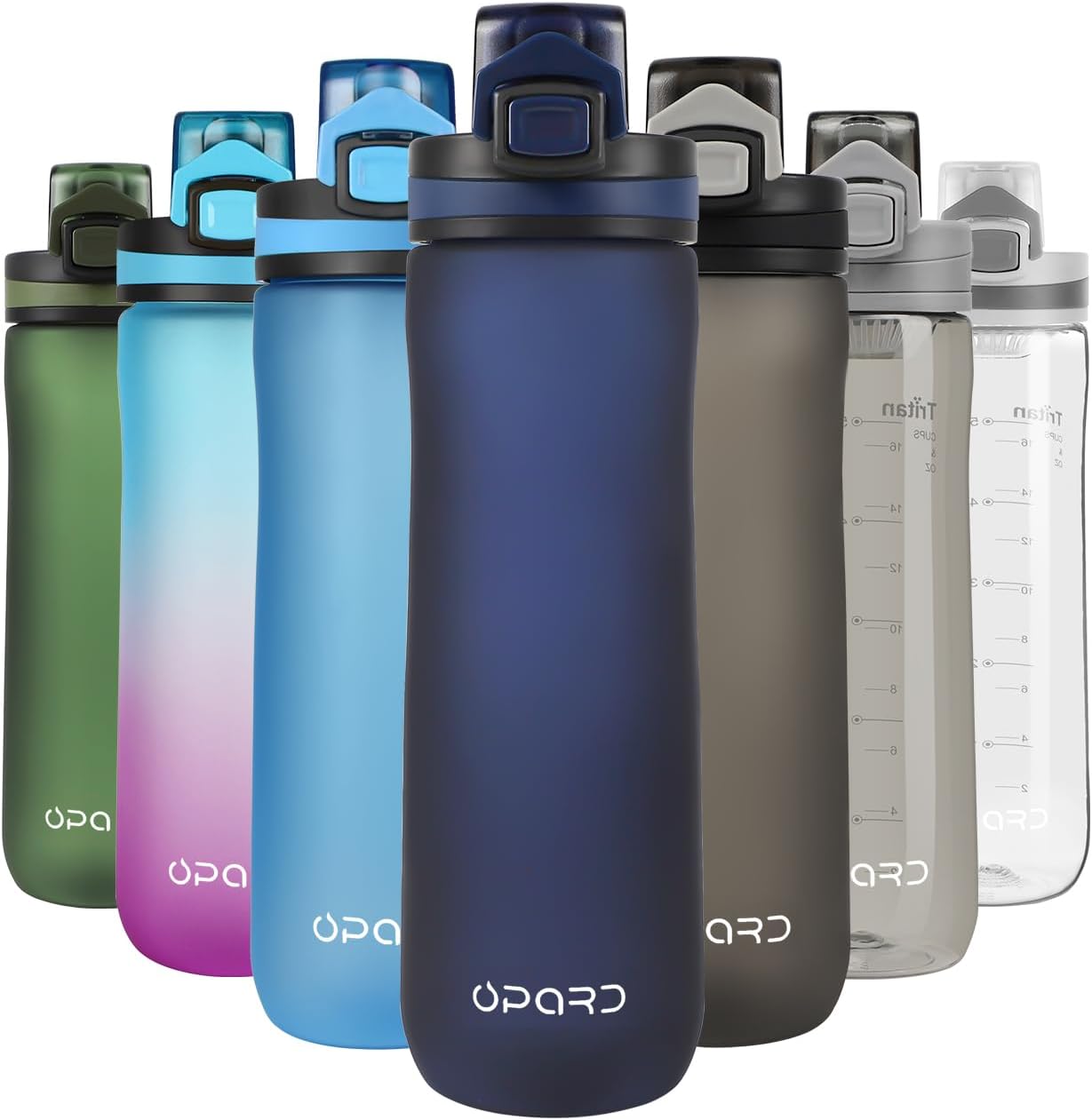 Opard Sports Water Bottles 20 Oz BPA Free Leak Proof Tritan Plastic Bottle Flip...