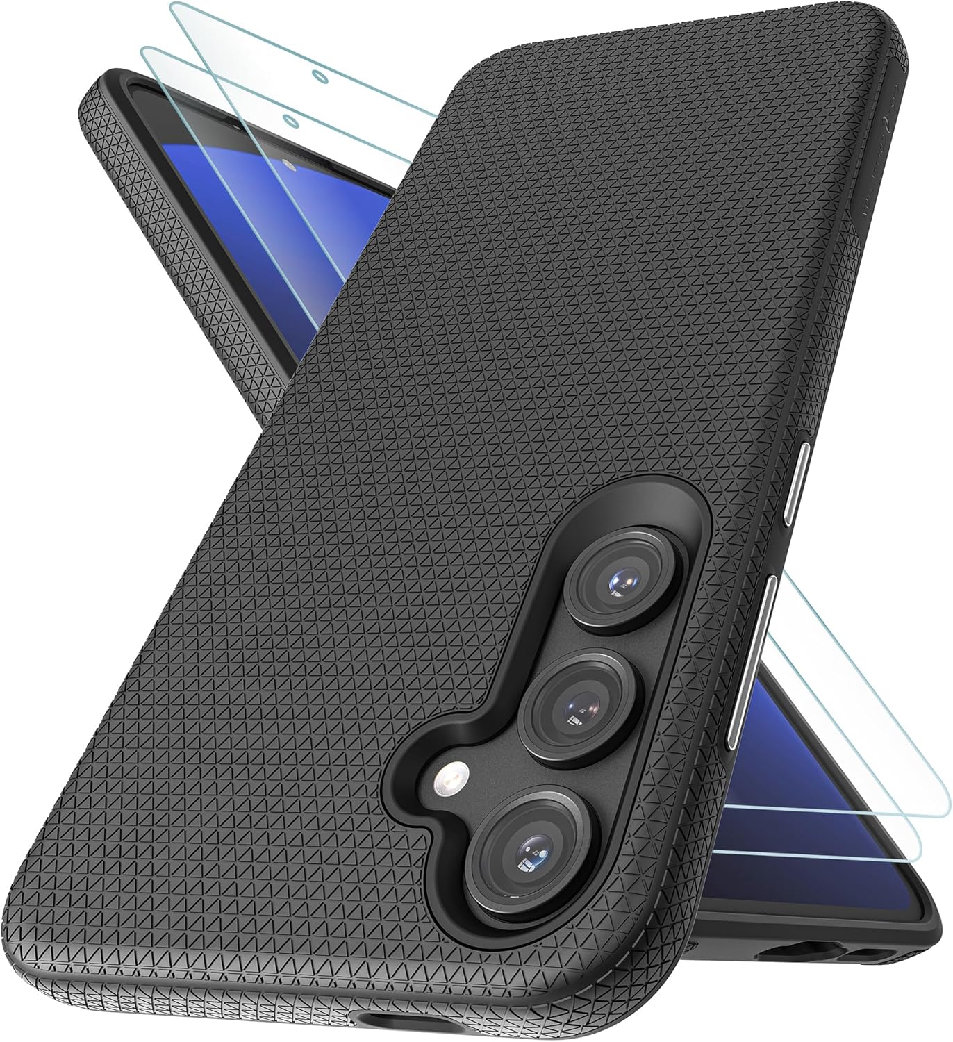 Case Collection for Samsung S24 FE Case and 2X Screen Protector, Dual Layer Shoc...