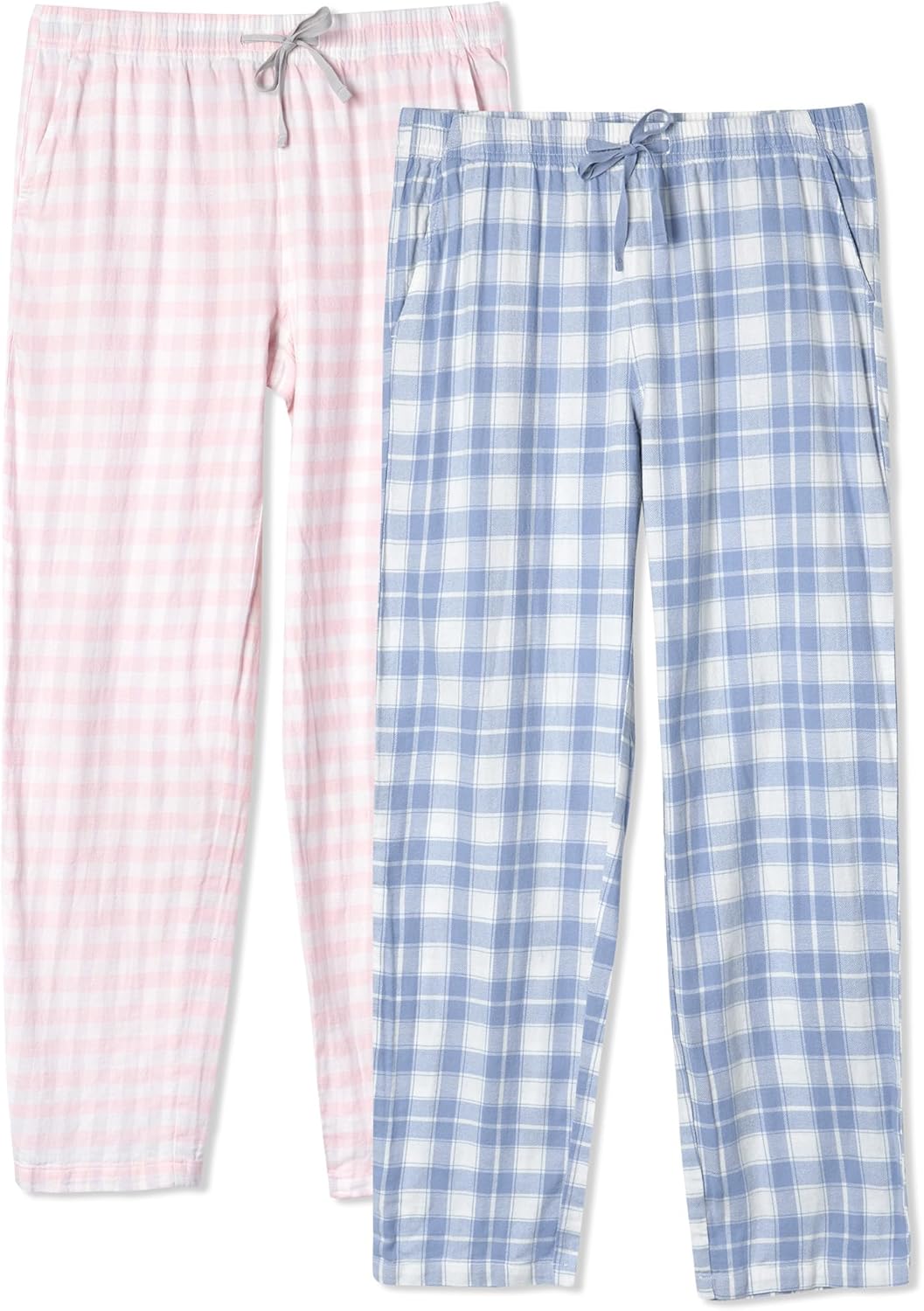DAVID ARCHY 2 Pack Women Plaid Pajama Pants Lounge Comfy Cotton Flannel Pajama B...