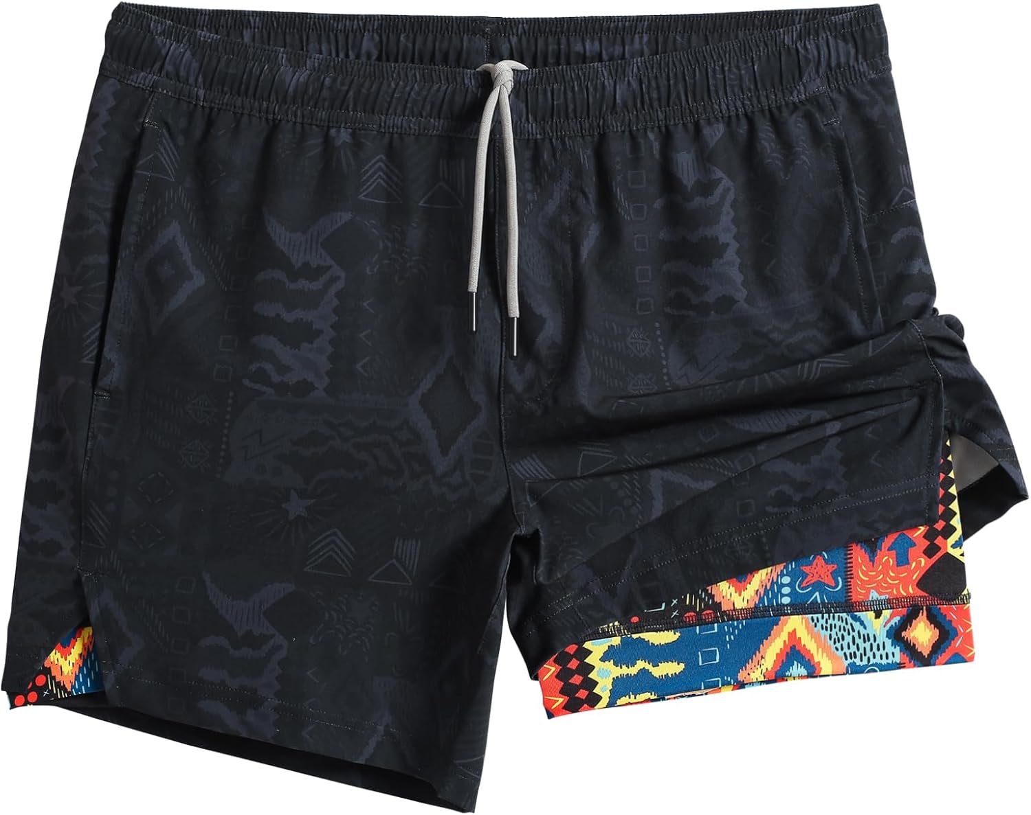 maamgic Mens 5" Gym Running Shorts for Men 2 in 1 Quick Dry Workout Athletic Sho...
