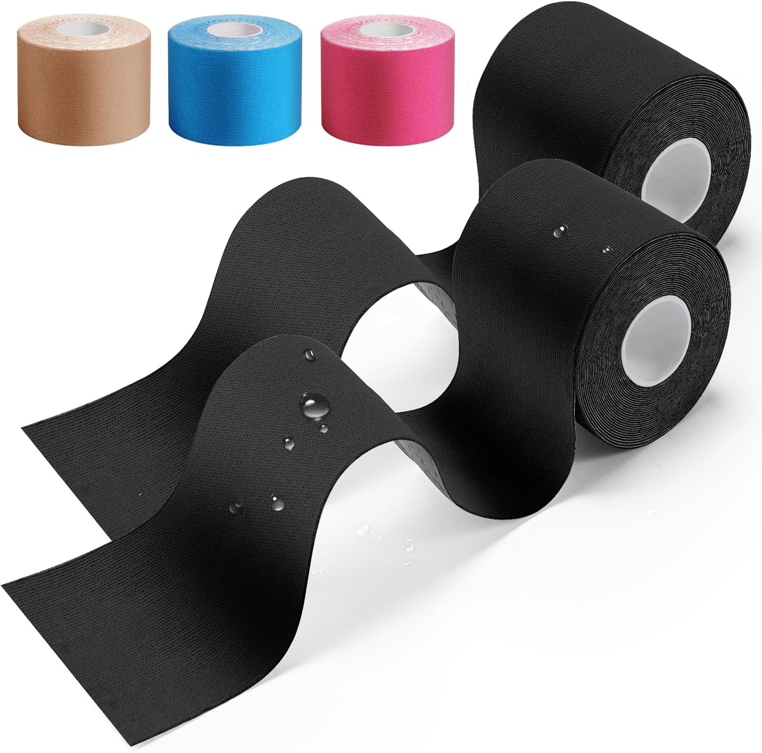 HONYAO Kinesiology Tape 2 Rolls, Sports Tape (5m×5cm), Physio Tape for Shoulder,...
