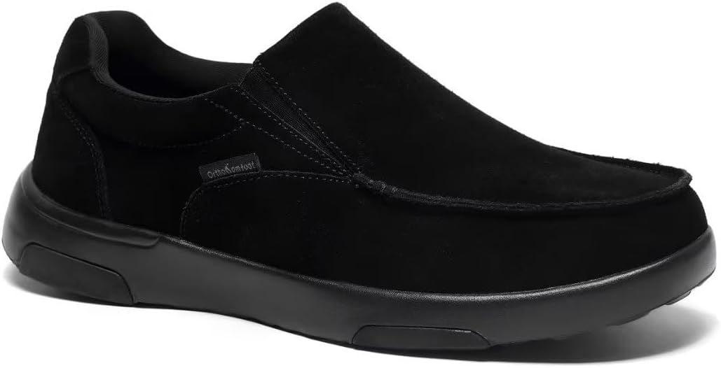 OrthoComfoot Men's Orthopedic Slip On Loafers Walking Shoes with Arch Support: S...
