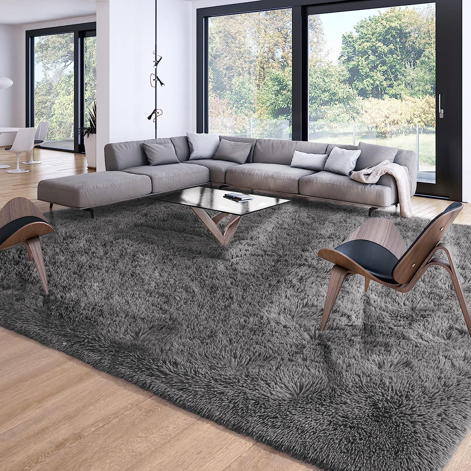 Merelax Soft Modern Indoor Large Shaggy Rug for Livingroom Bedroom Dorm Kids Roo...