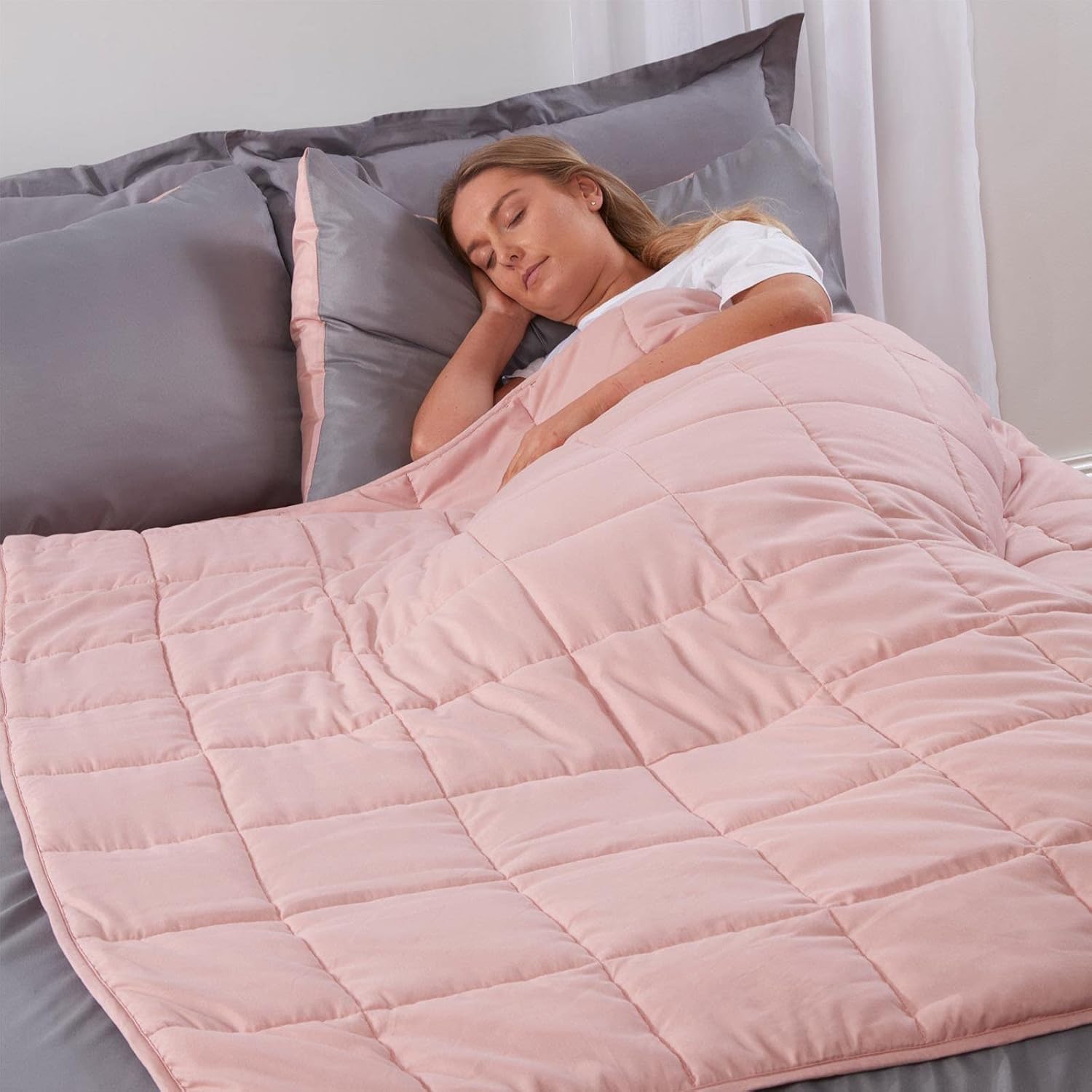 Brentfords Weighted Blanket 8kg for Adults Therapy Anxiety Autism Insomnia Calmi...