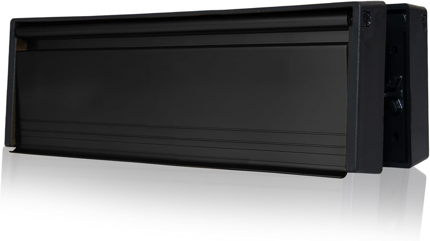 Xfort MailPlate 12" Letterplate Matt Black, Premium Draught Proof Postal Letterb...