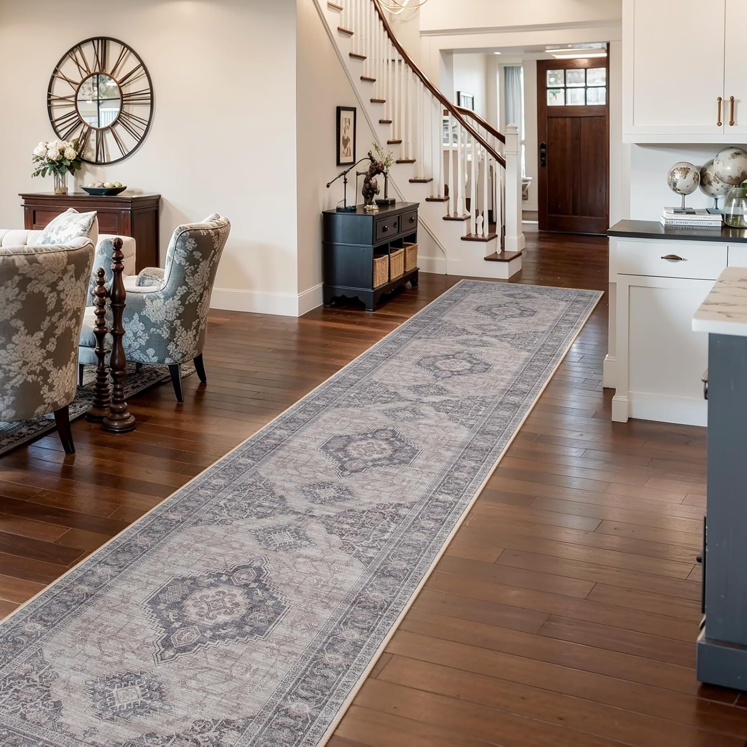 Lahome Oriental Hallway Runner Rug, 2.5x12 Washable Runners for Hallways Kitchen...