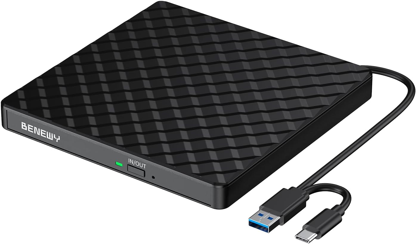 External CD DVD Drive, USB 3.0 and Type-C Portable...