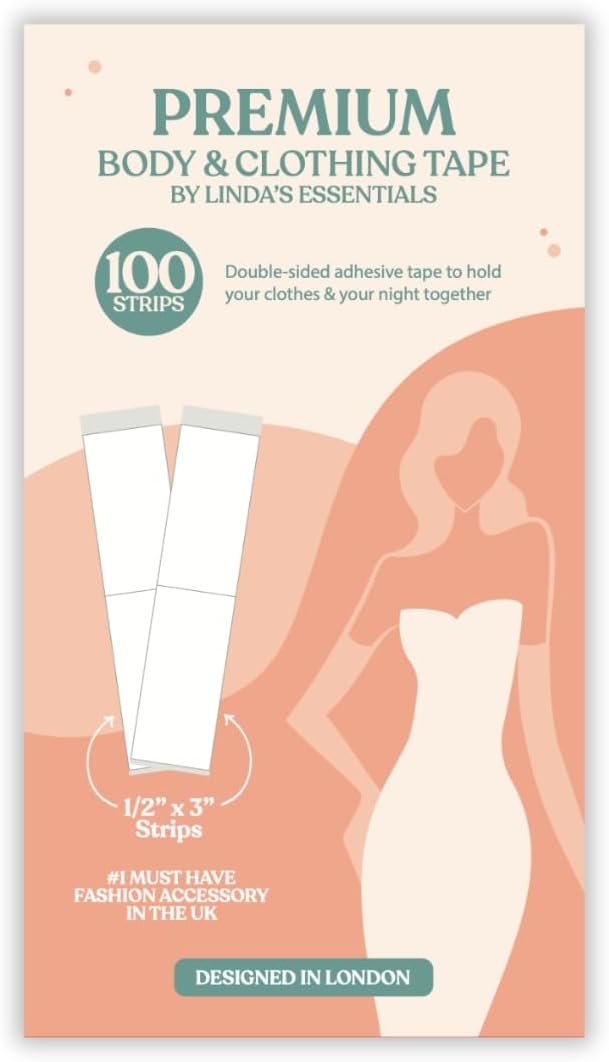 Linda's Essentials Double Sided Body Tape and Fashion Tape, Tit Tape, Double Sid...