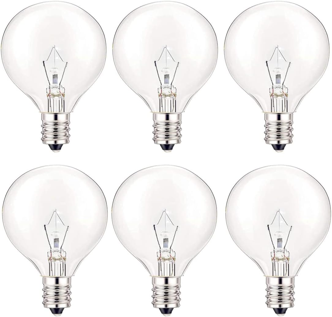 25 Watt Wax Warmer Bulbs, Light Bulbs for Full Size Scentsy Warmer, 6 Packs E12...
