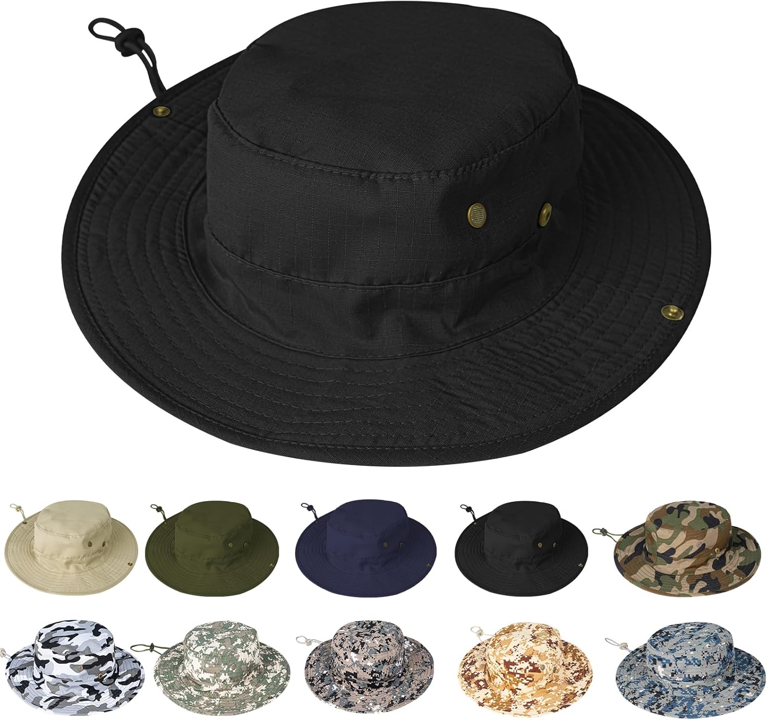 Sun Hats for Men Women Boonie Hat Foldable Fishing Hat UPF 50+ Bucket Hat for Fi...