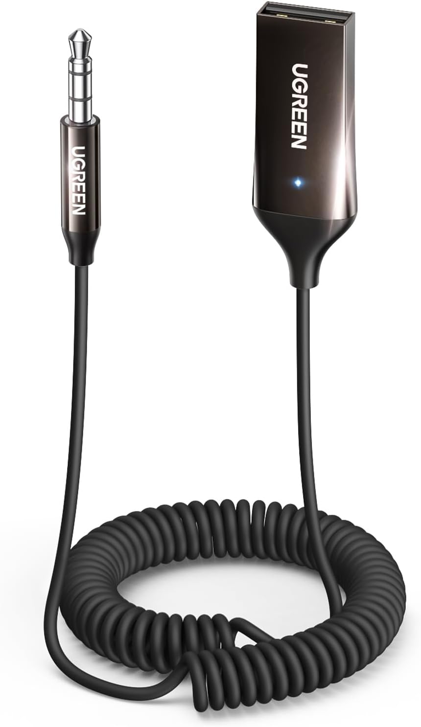 UGREEN Aux to Bluetooth 5.3 Adapter 3.5mm Bluetoot...