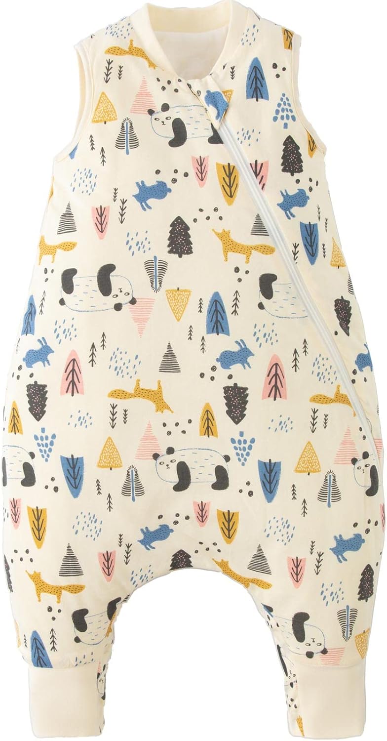 Duomiaomiao Sleeping with feet, 100% Cotton Sleeping Bag Baby 1.5 TOG Sleeping B...