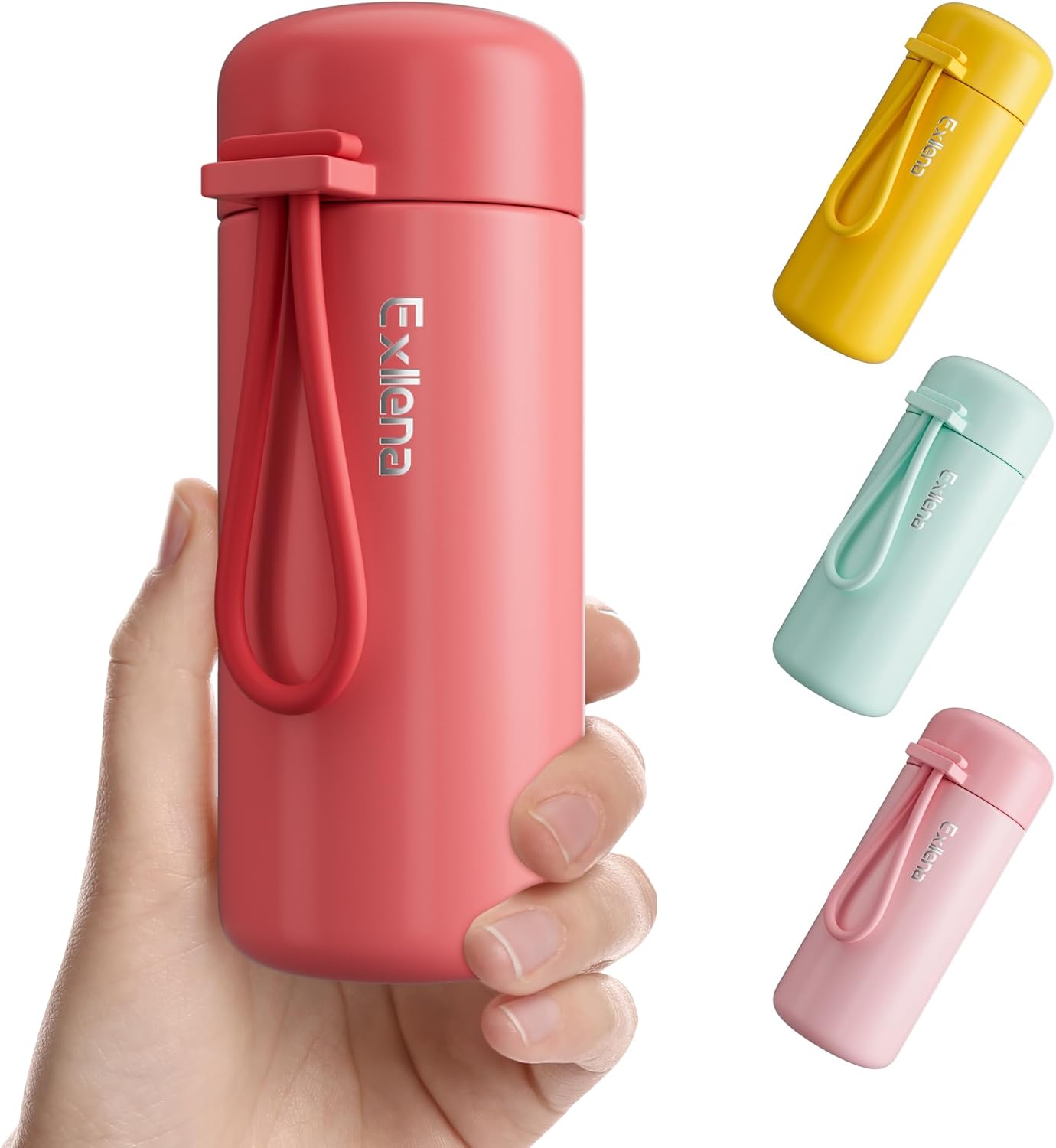 Exllena Small Flask 150ml Made of 304 Stainless Steel, Double Wall Vacuum Insula...