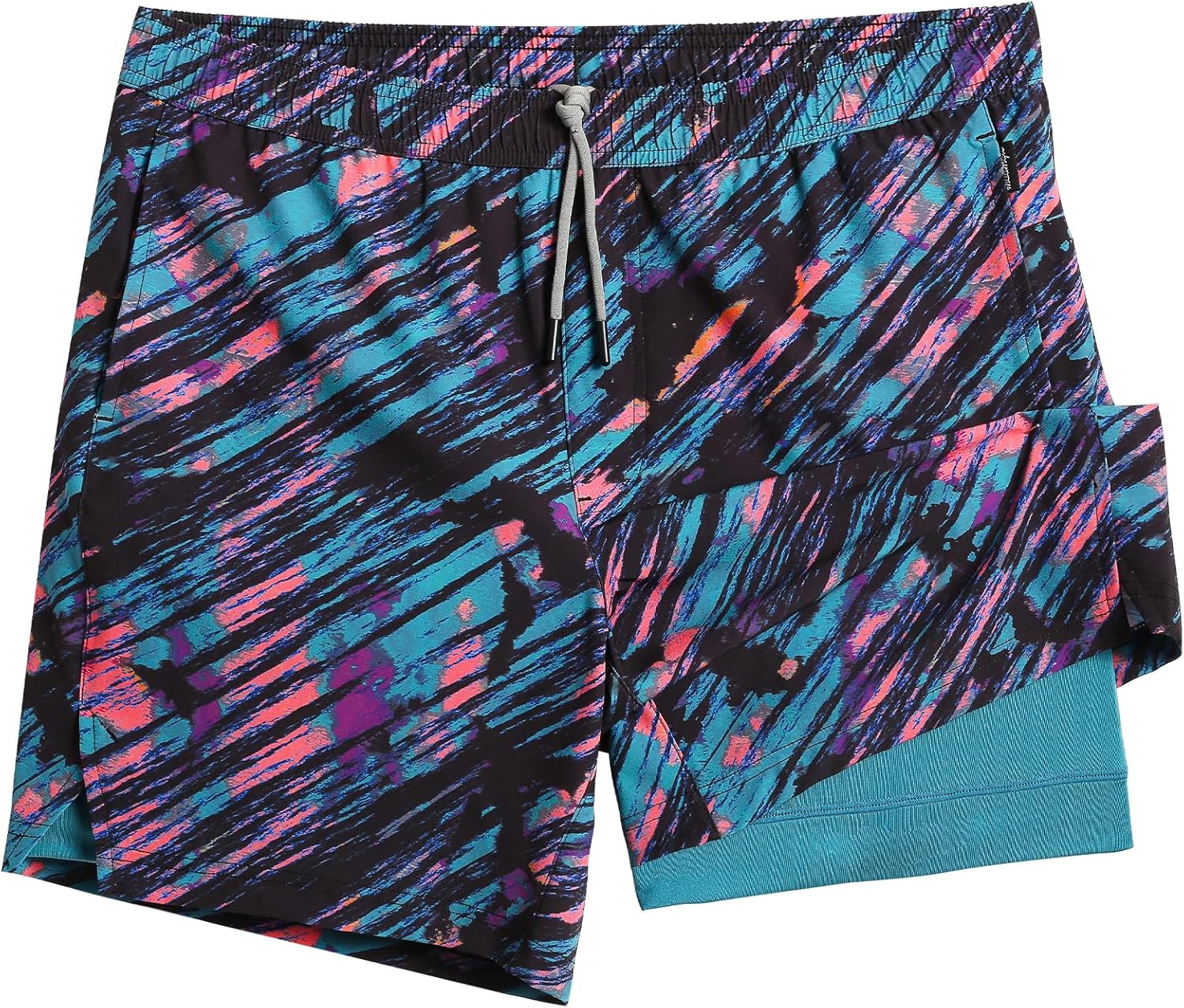 maamgic Gym Shorts for Men 7 inch with Liner Stretch 2 in 1 Workout Shorts Men Q...