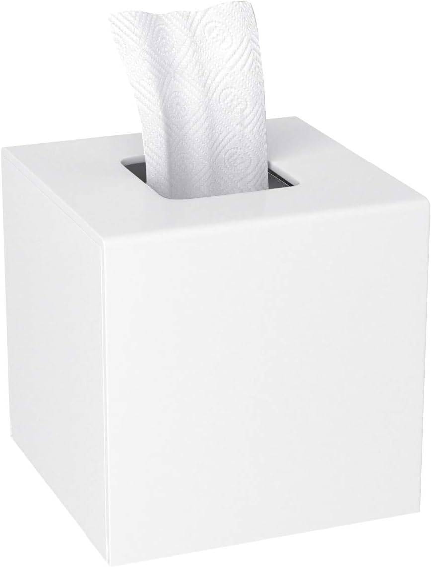 HIIMIEI Acrylic Tissue Box Cover 5.4x5.4x5.4'' Tissue Holder Napkin Dispenser fo...