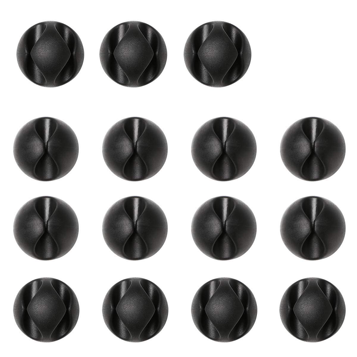URAQT Cable Clips Holders, 15pcs Cable Tidy Clips Management, Desktop Cord Holde...