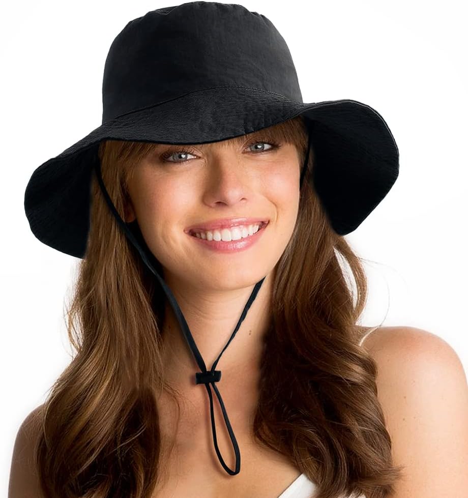 Waterproof Sun UPF 50+ Bucket Hat UV Protection Packable Brimmed Boonie for Wome...