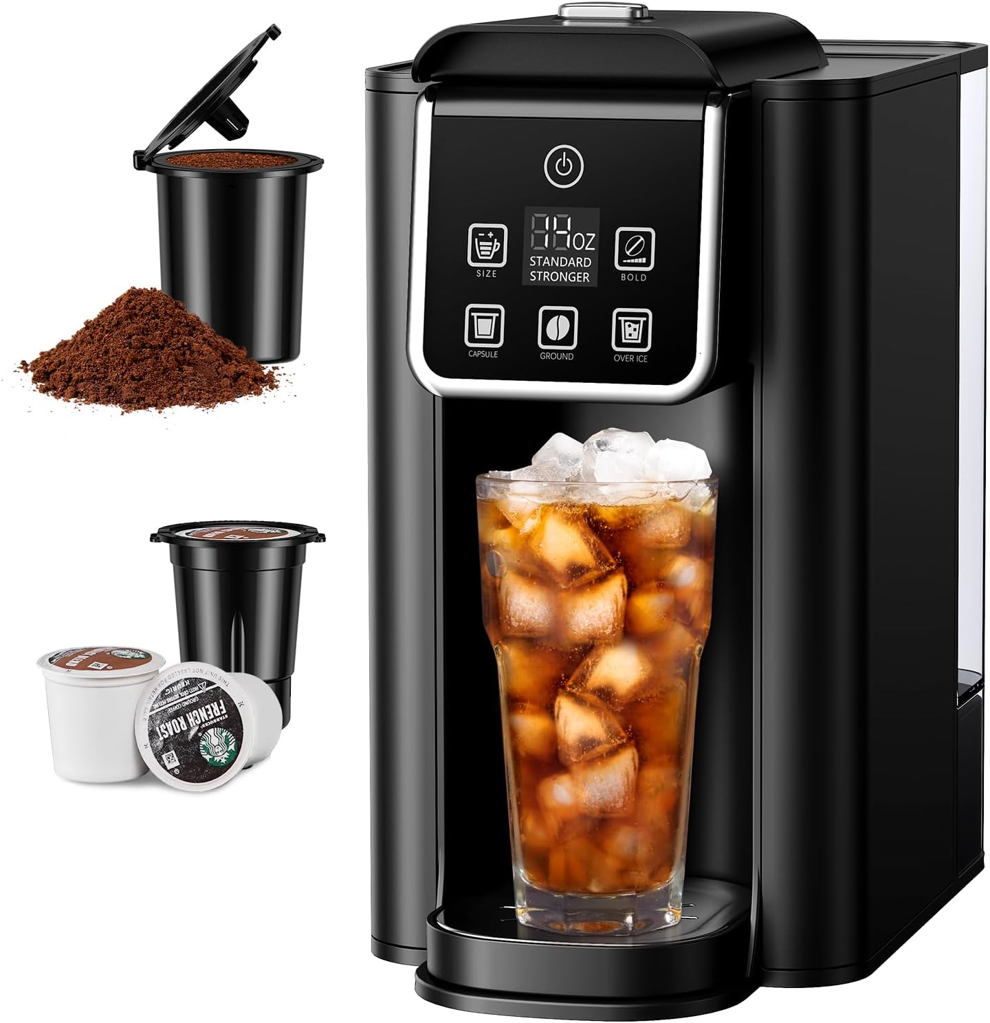 SHARDOR Single Serve Coffee Maker 2.0, Hot and Iced Coffee Machine for K Cup Pod...