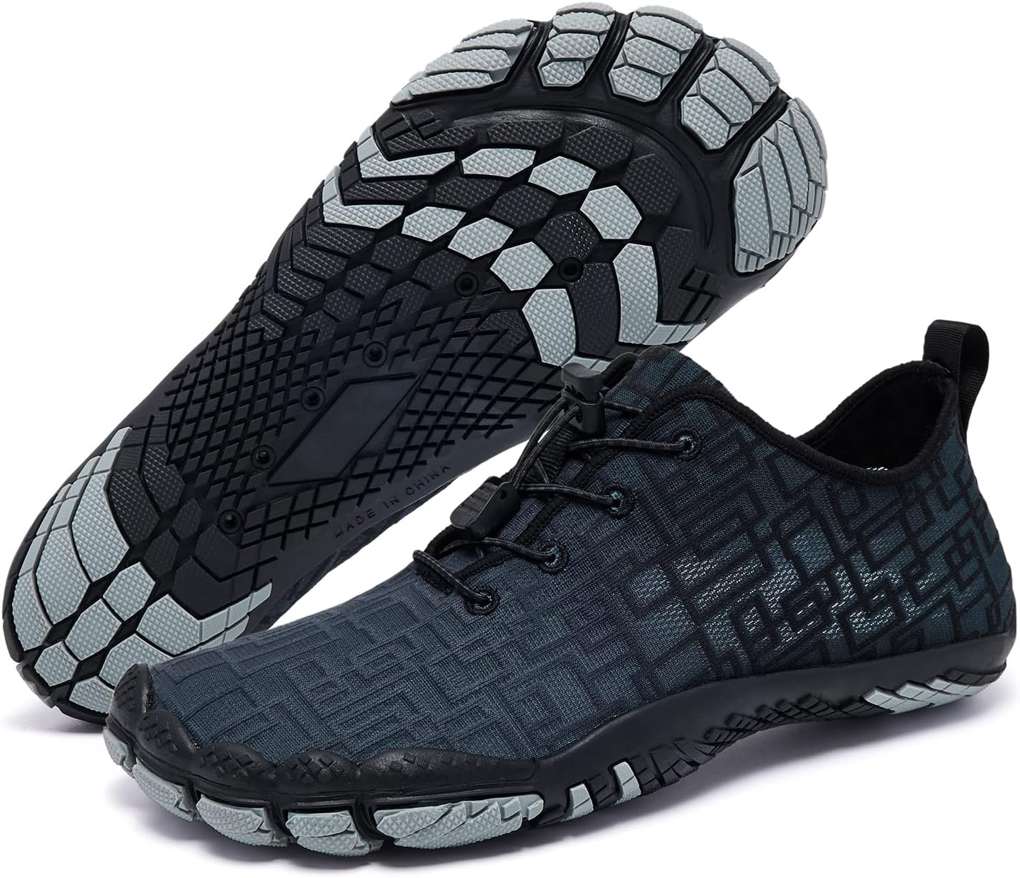 Racqua Composite Mesh Barefoot Water Shoes Men Women 9 UK Wz213meu Grey Black