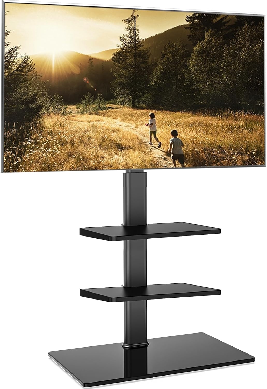FITUEYES TV Floor Stand Corner TV Stand for 32-60 Inch, Tall TV Stand with Swive...