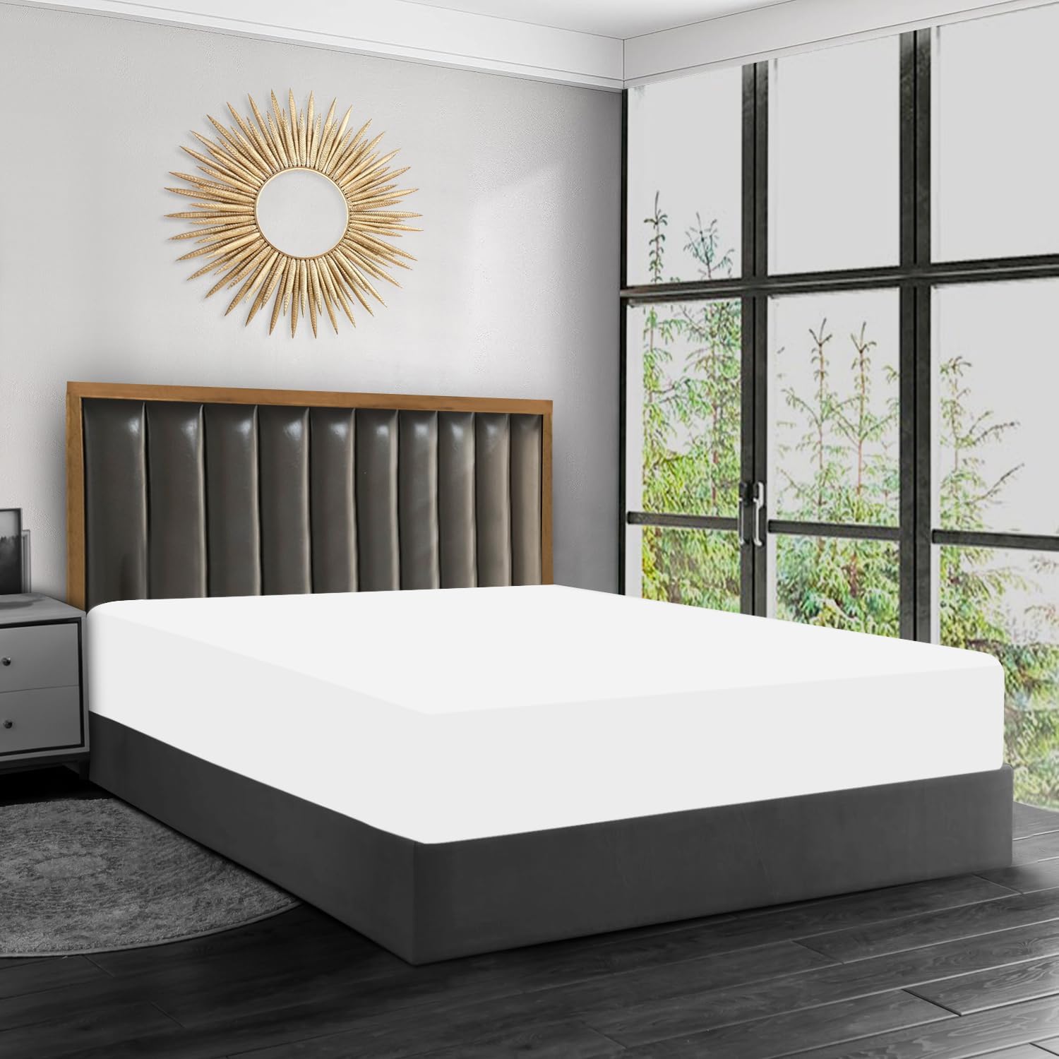 Pamposh King Size Fitted Sheets Extra Deep Pocket 40 cm (16 inches) Durable Elas...