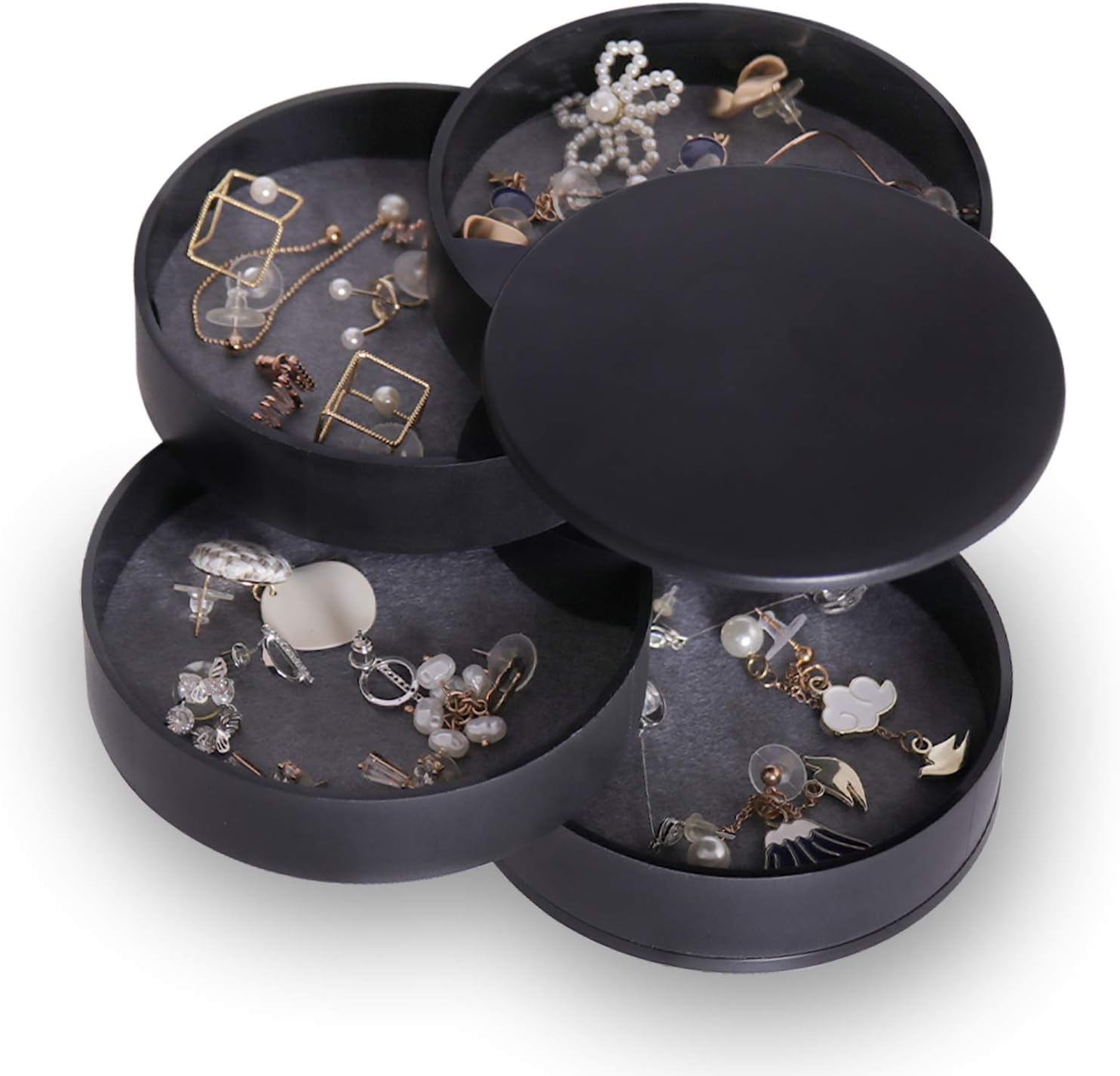 CONBOLA Jewelry Organizer, Small Jewelry Storage Box Earring Holder for Women, 5...