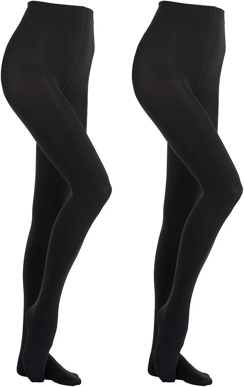 MANZI 2 Pairs 400 Denier Black Tights Women's Thermal Warm Fleece Opaque Tights...