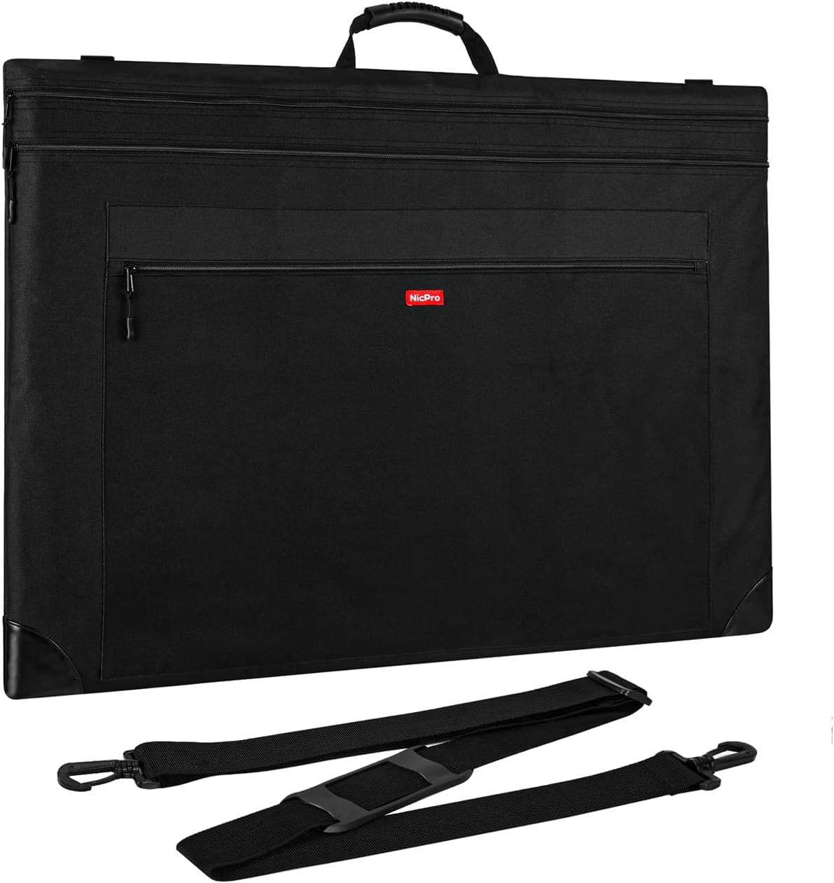 Nicpro Light Weight Art Portfolio Bag, 20x26 Black Art Canvas Portfolio Case wit...