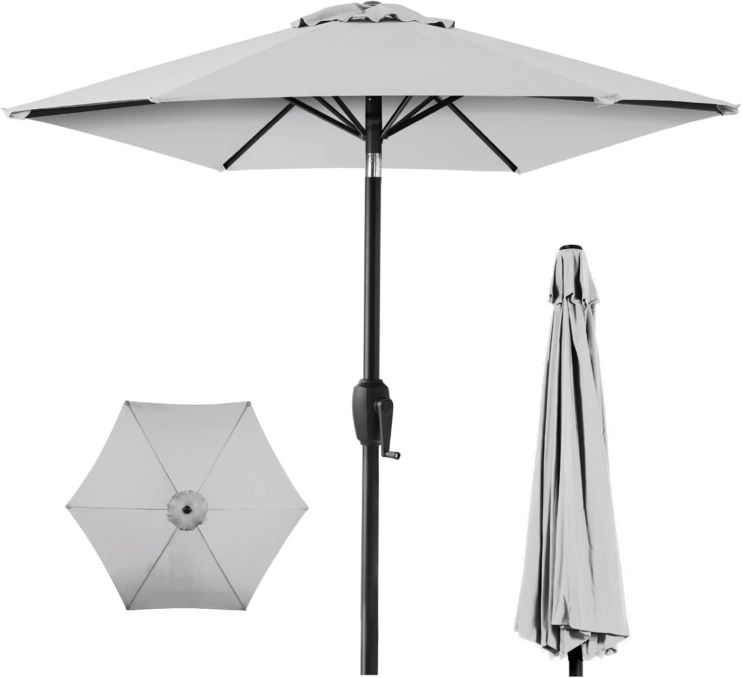 Best Choice Products 7.5ft Heavy-Duty Round Outdoor Market Table Patio Umbrella...