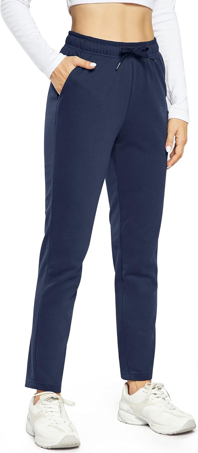 OUGES Womens Cotton Joggers Open Bottom Jogging Sweatpants Sports Trousers Track...