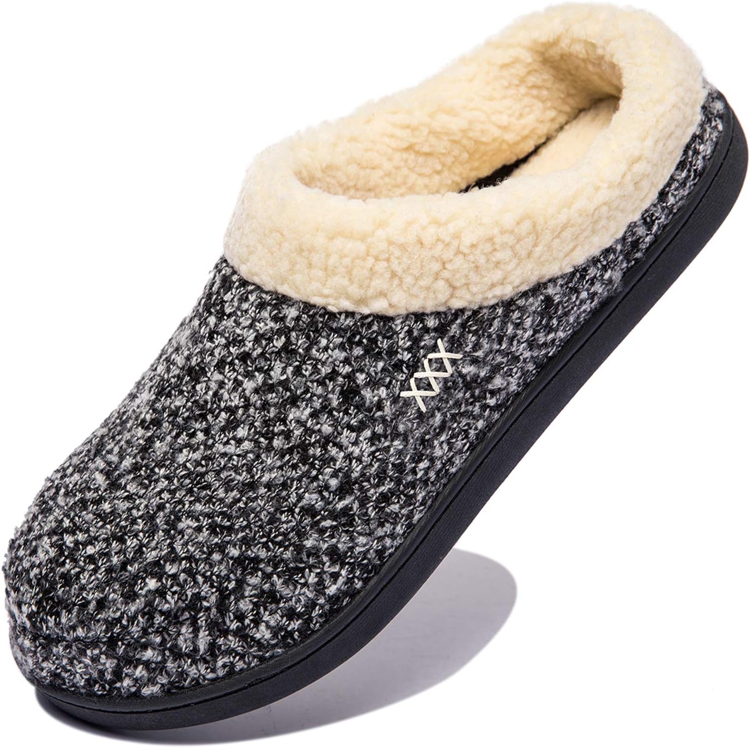 NewDenBer Men's Cozy Memory Foam Slippers Soft Slip on Indoor Outdoor Clog House...