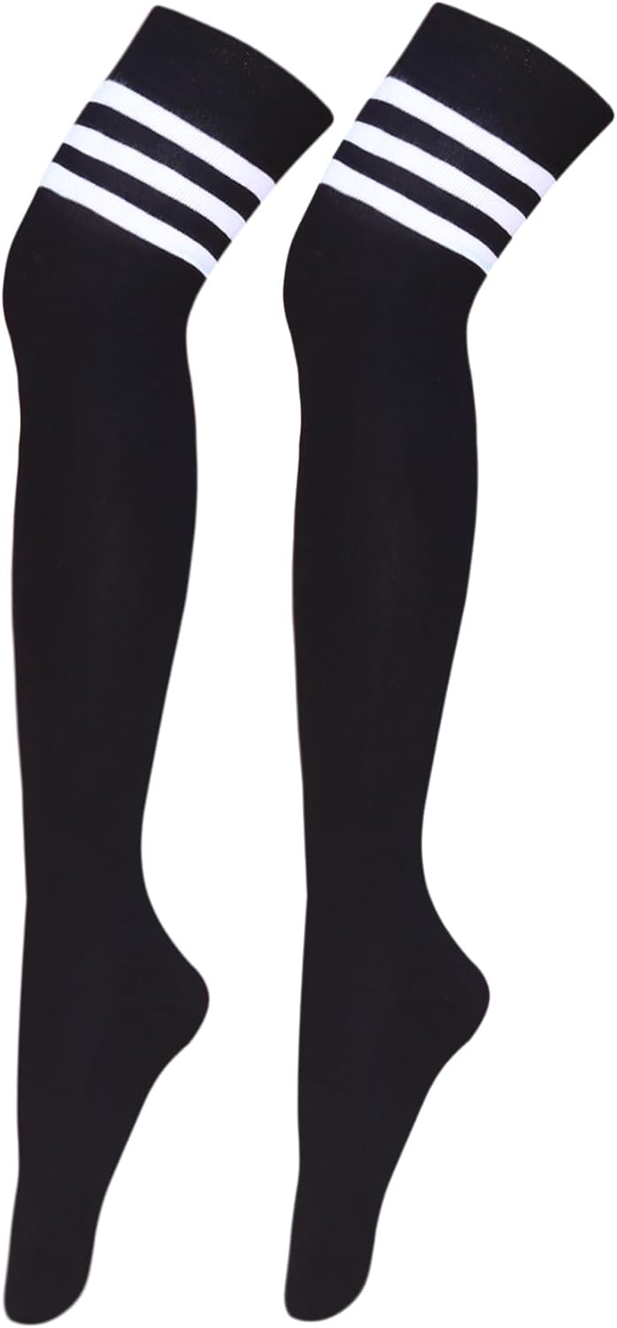 Bestjybt Women Thigh High Socks Cotton Warm Over the Knee High Leg Warmers Long...