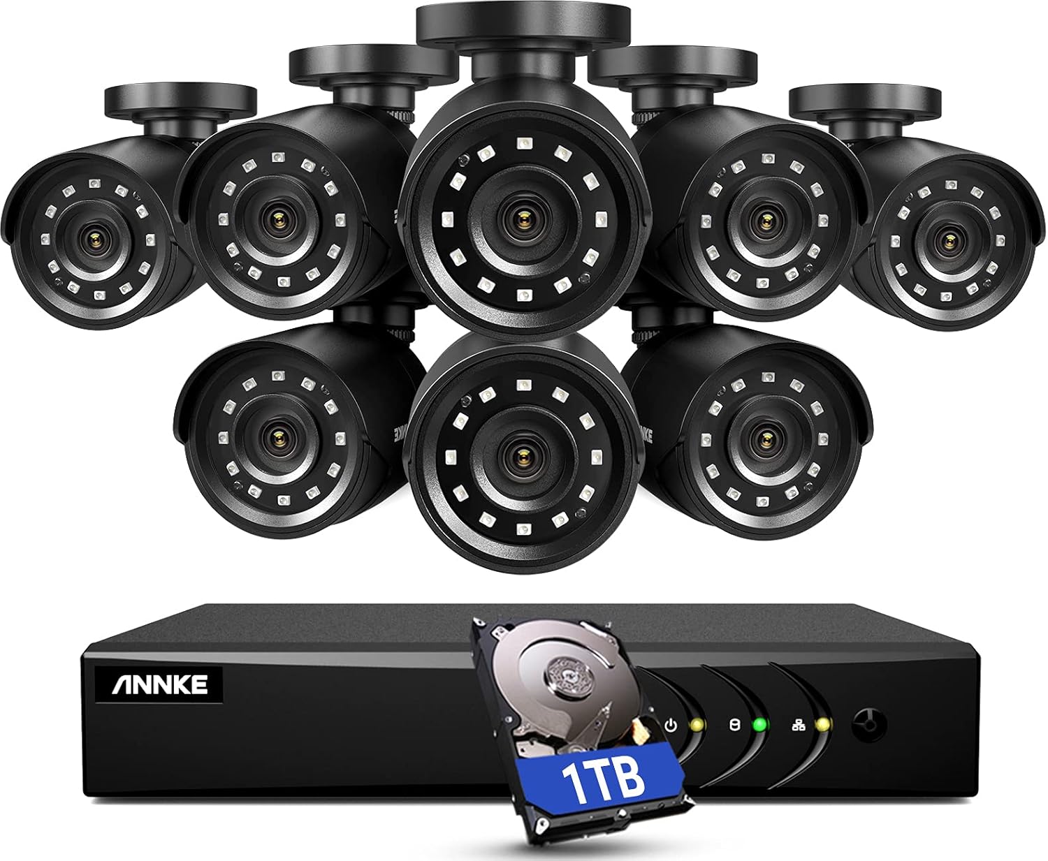 ANNKE 3K Lite Security Camera System Outdoor with AI Human/Vehicle Detection, 8C...