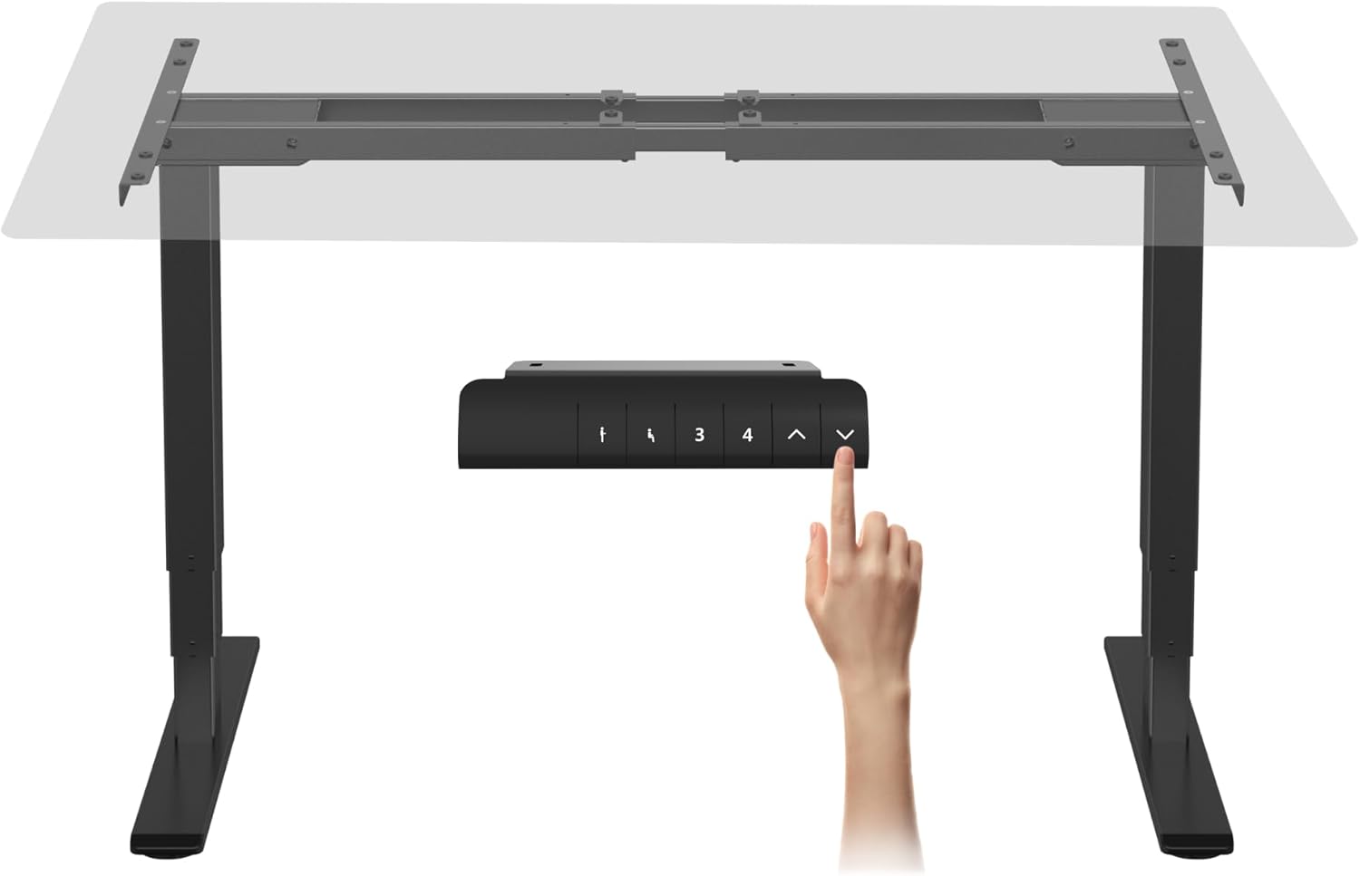 FLEXISPOT E6 Essential Dual Motor Standing Desk Frame 3 Stages Electric Height A...