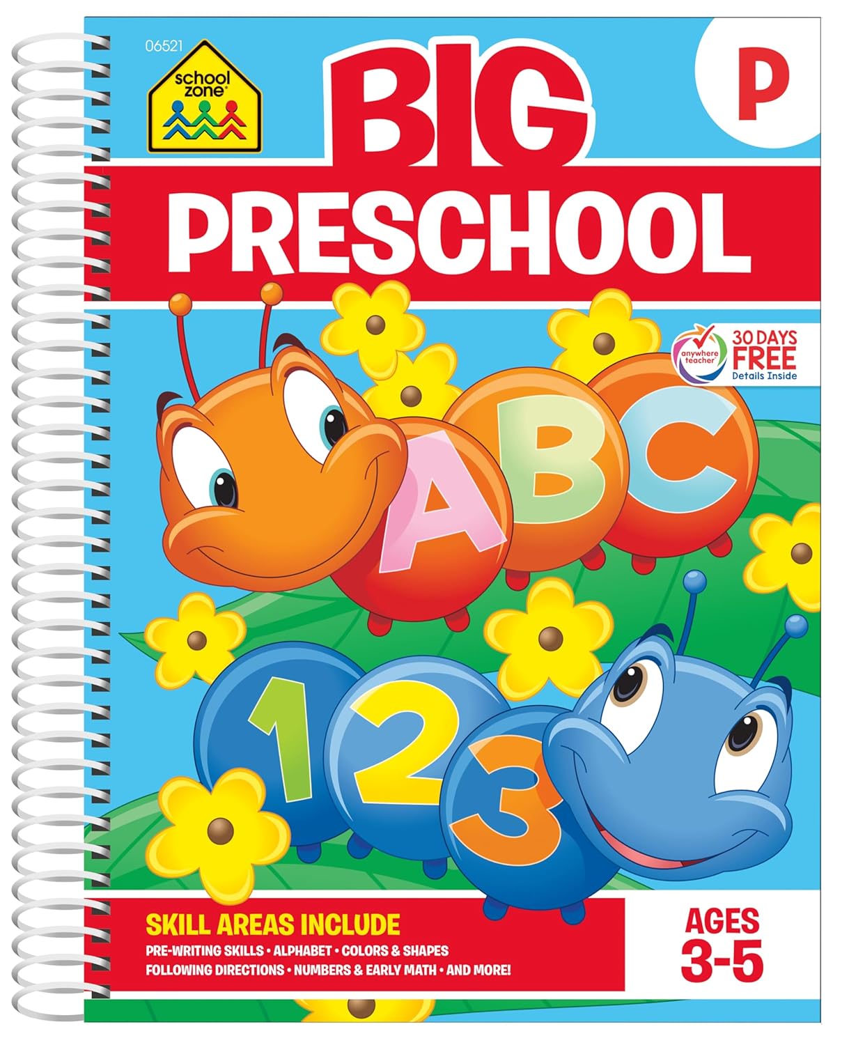 School Zone - Big Preschool Workbook - 320 Spiral...