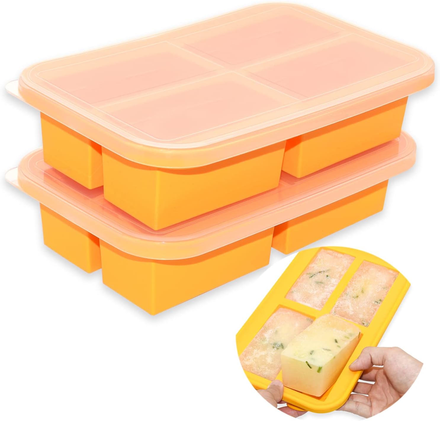 Extra-Large Silicone Soup Freezer Tray, Souper Cub...
